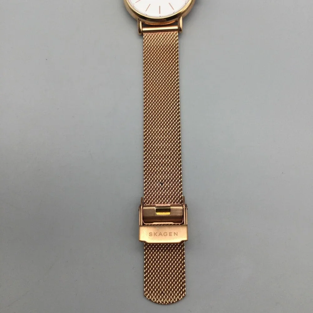 Skagen Signatur SKW2694 Womens Watch 29mm Rose Gold Tone Mesh New Battery